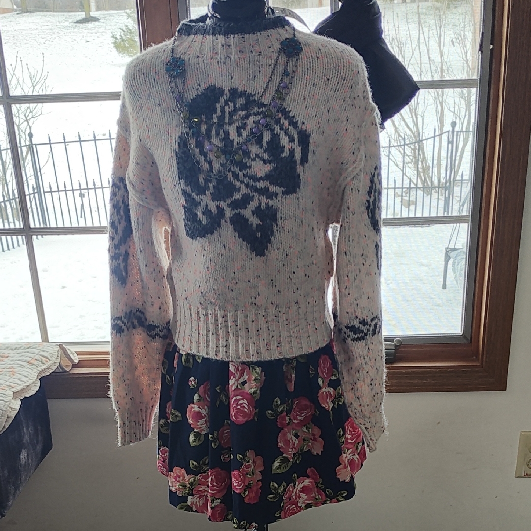 Flower Confetti Sweater/ Dress Set